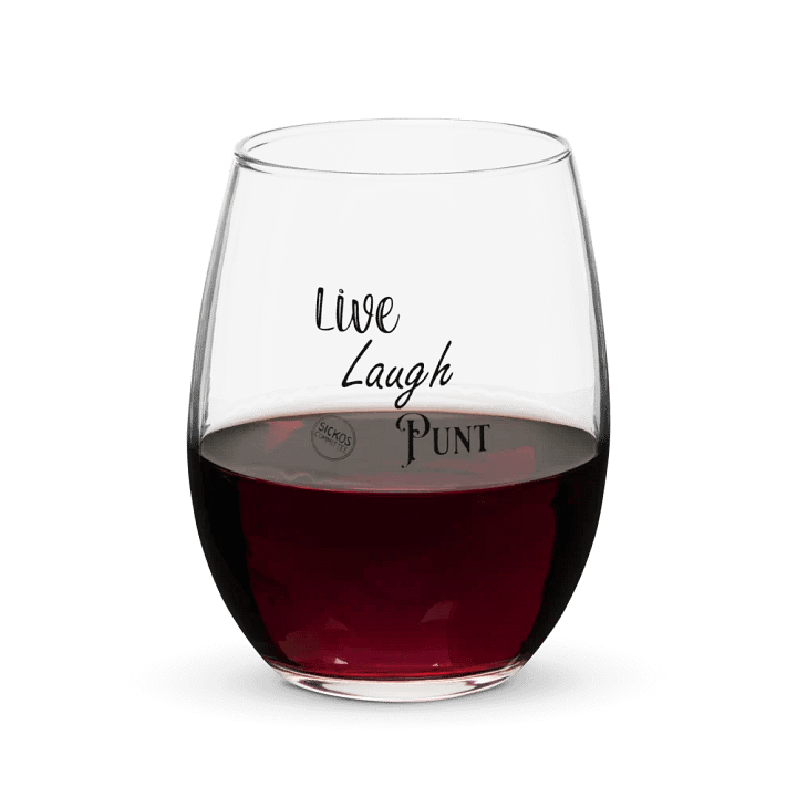 Live Laugh Punt Stemless Wine Glass product image (2)