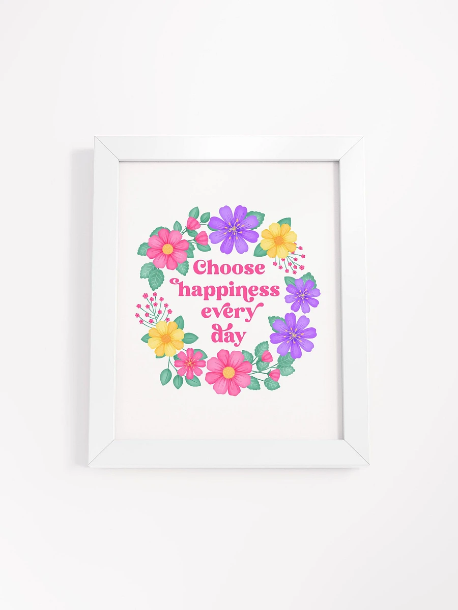 Choose happiness every day - Motivational Wall Art White product image (4)