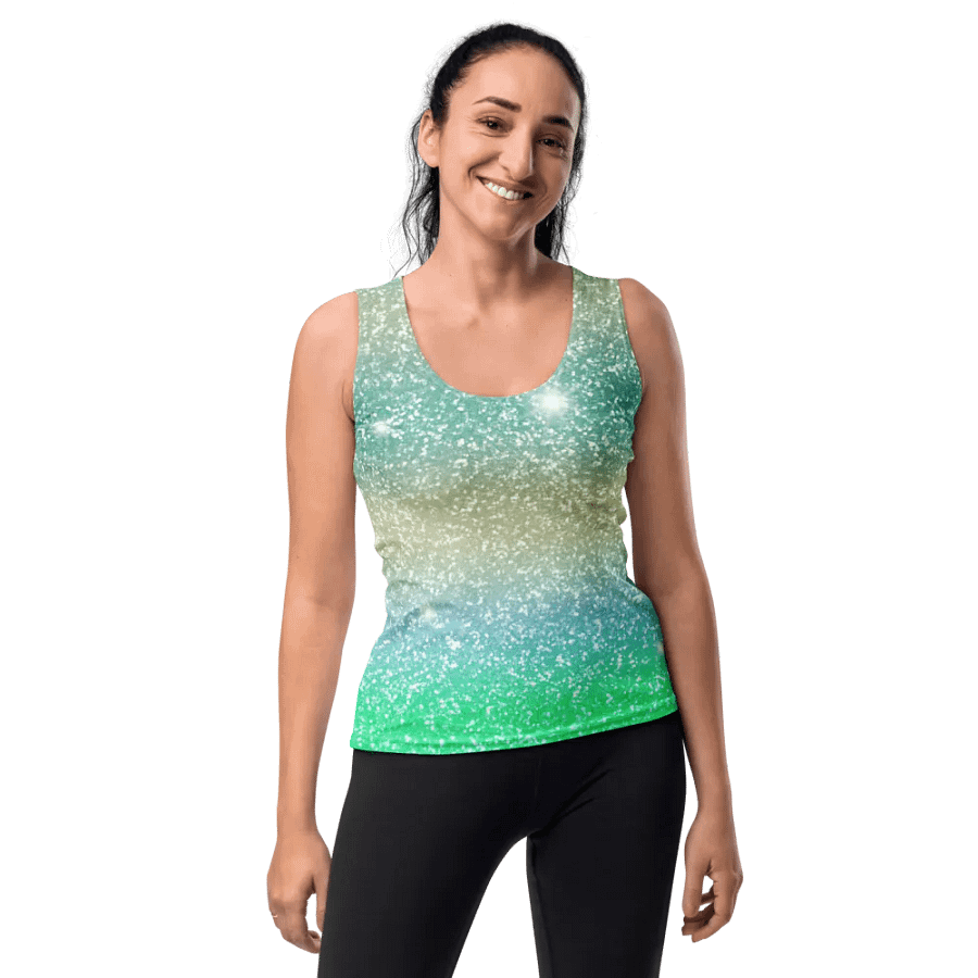 Glitter Unicorn Texture Design Tank Top (2) product image (10)