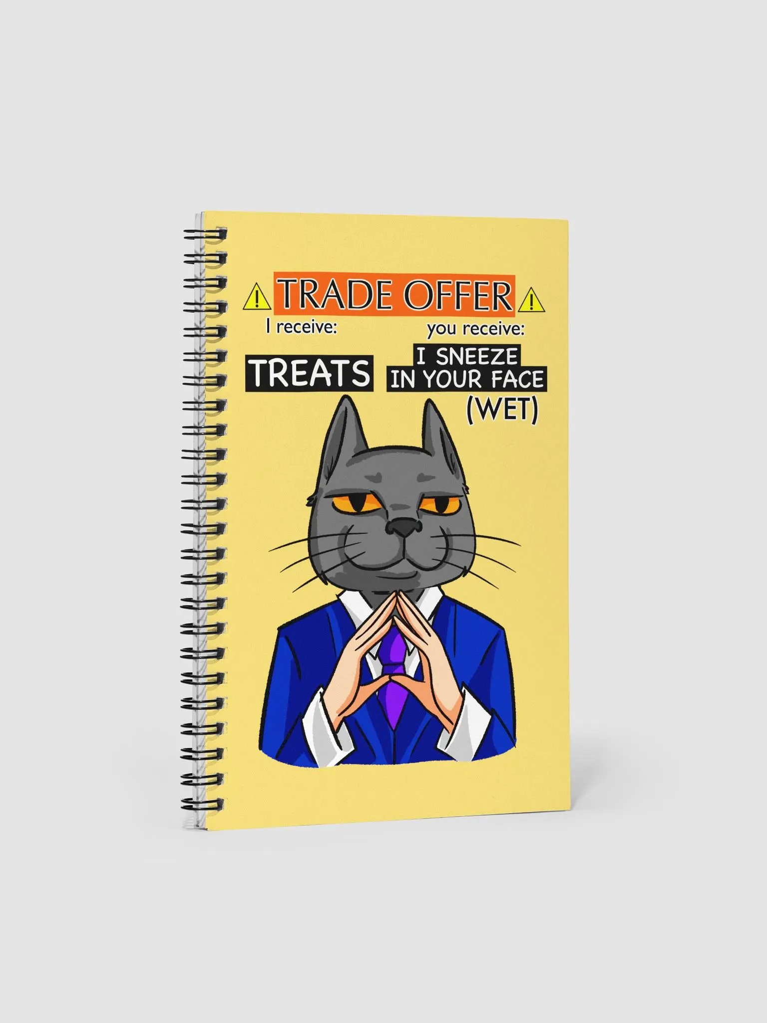 Trade Offer Human-Cat Meme Spiral Notebook product image (2)