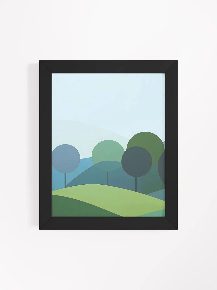 Framed Poster of a Geometric Forest product image (4)