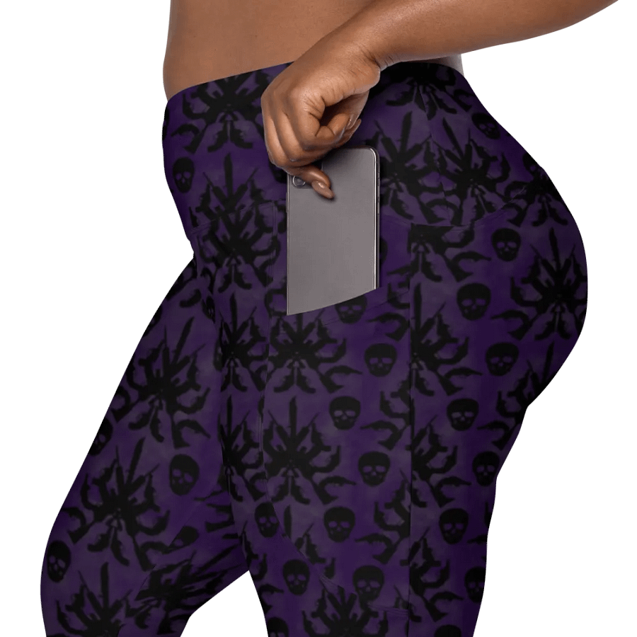 Gothic 2A High Waist Pocket Leggings - Purple product image (12)