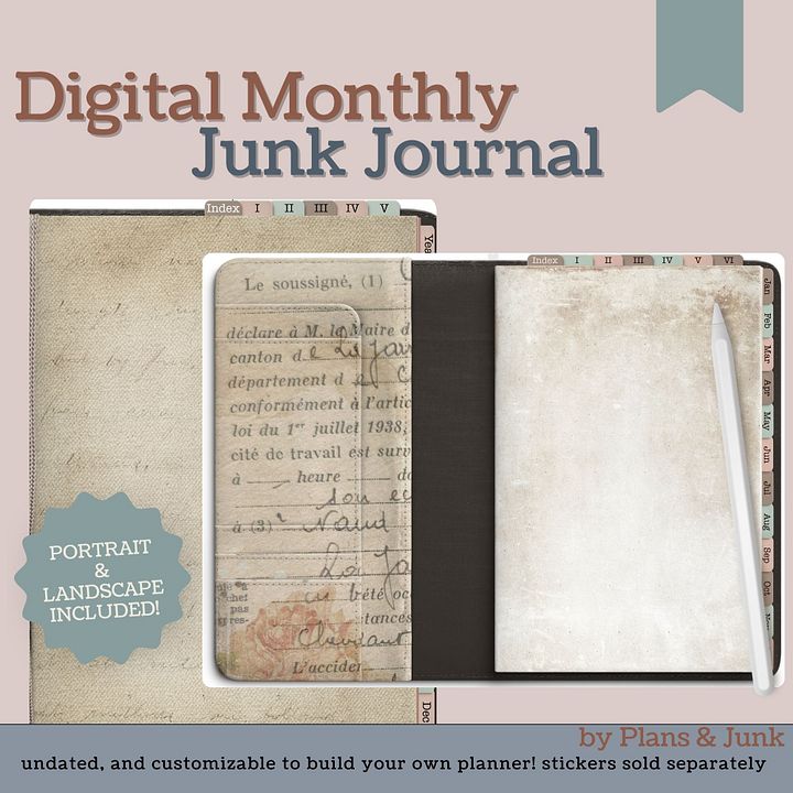 Monthly Digital Junk Journal V1 product image (1)