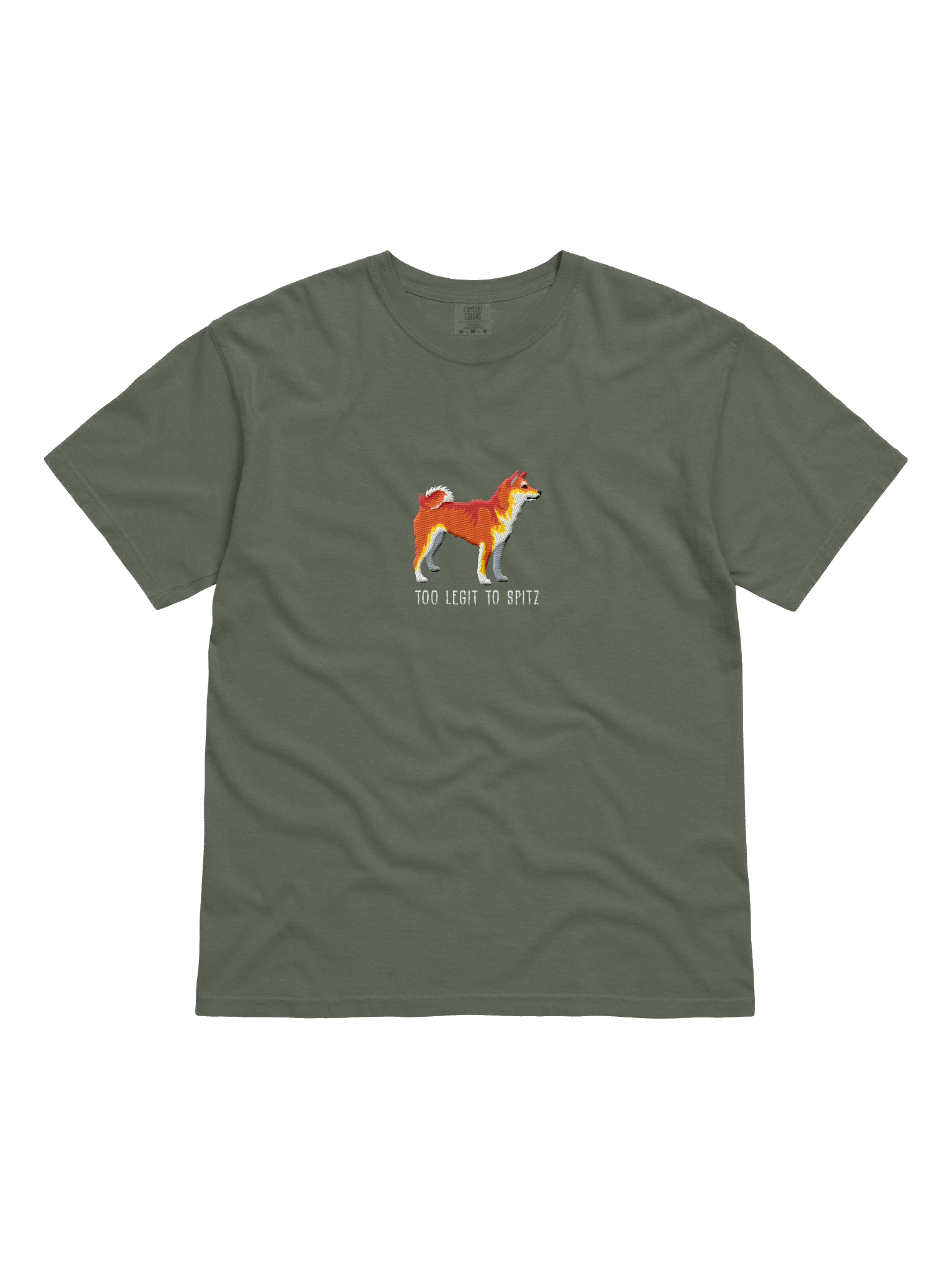 Too Legit to Spitz T-Shirt(Embroidered) of a Shiba Inu(Red) product image (31)