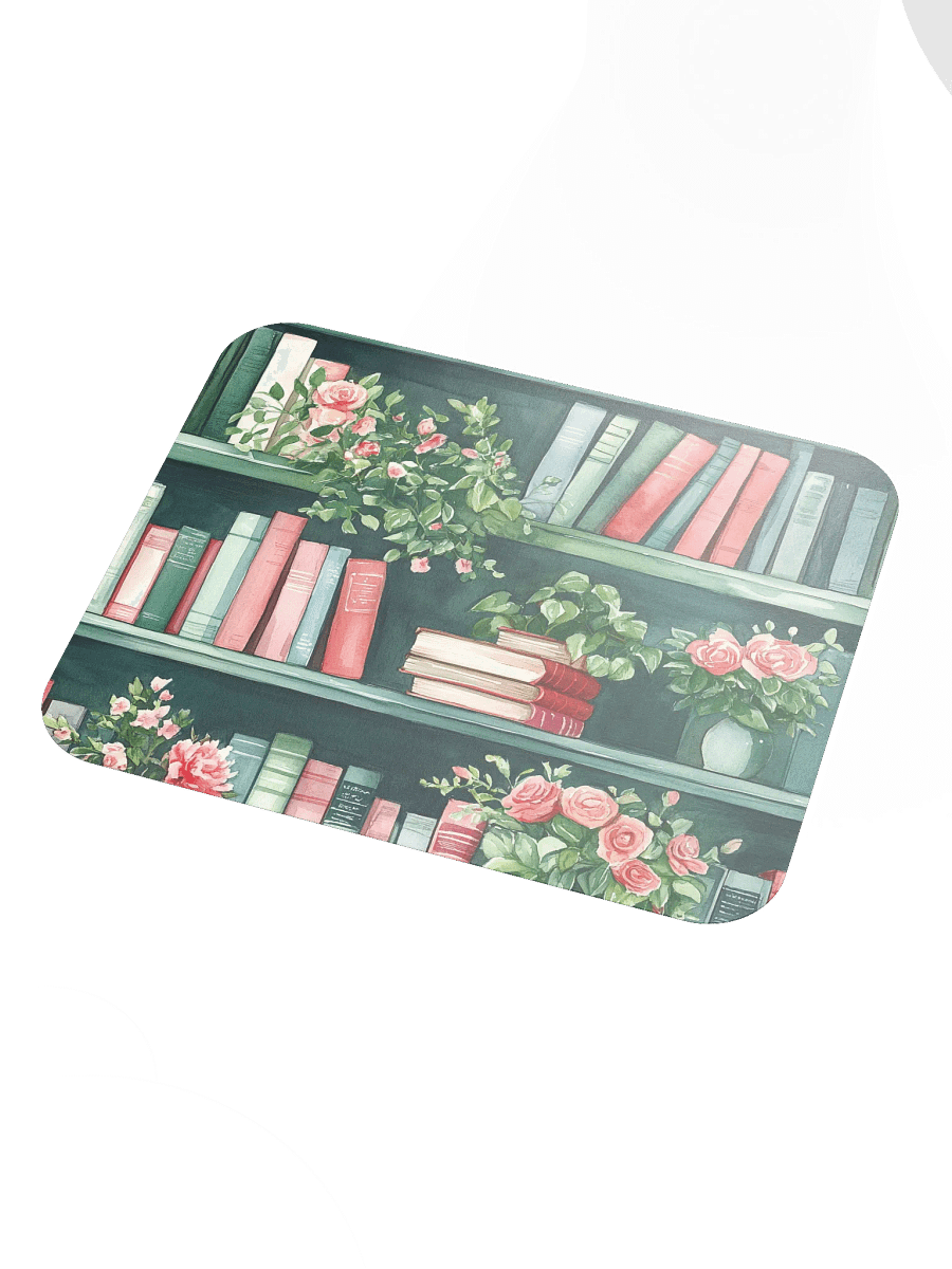 Green Bookshelf Mouse Pad by Treasure Pie product image (4)