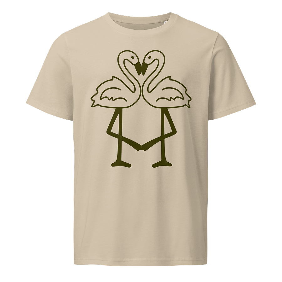 Flamingo Heart Unisex Organic Tee product image (1)