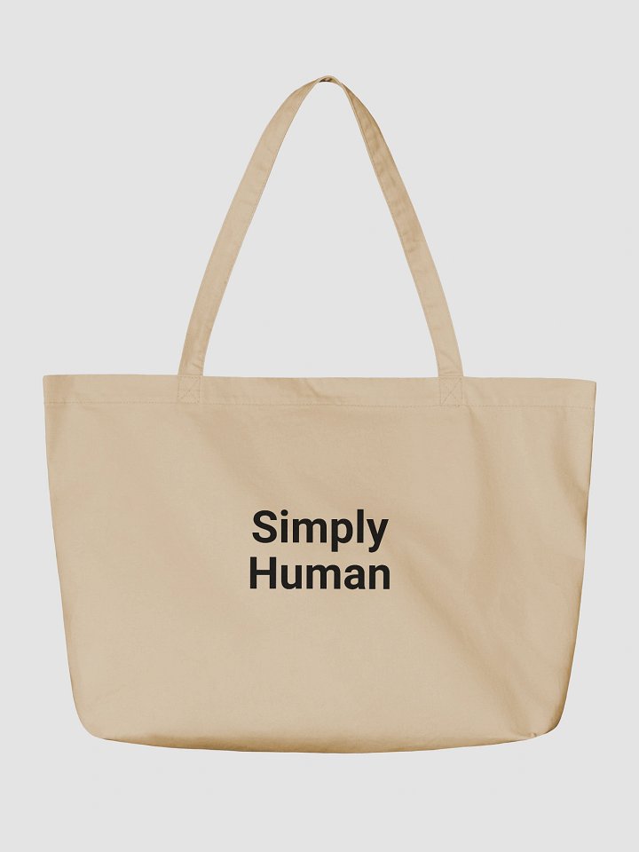 “Simply Human” My Vibe Beige Tote Bag product image (2)