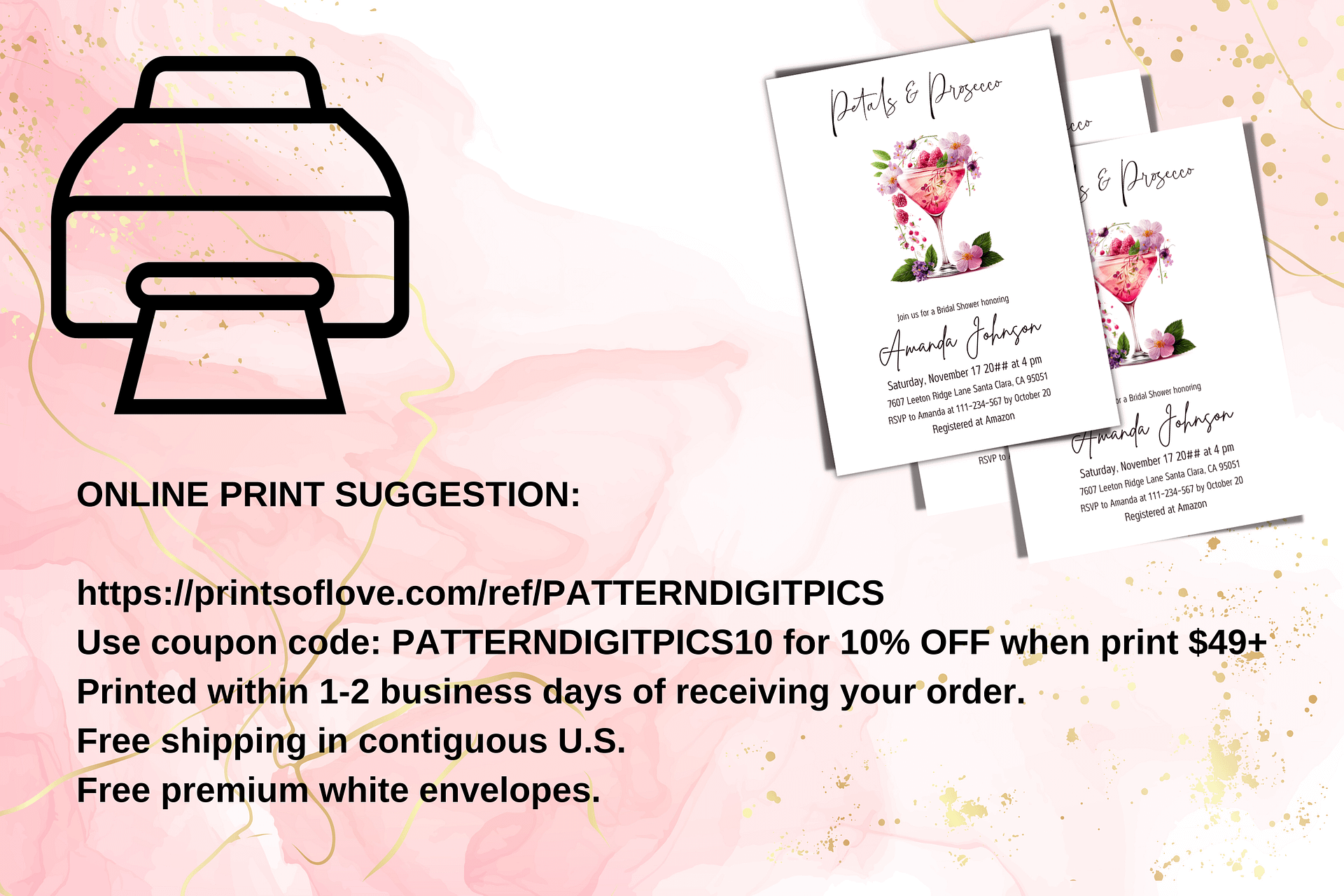 Tea Party Bridal Shower Canva Template Invite, Floral Purple Theme Printable Time for Tea Lavender Brunch Invitation | Digital Prints product image (9)