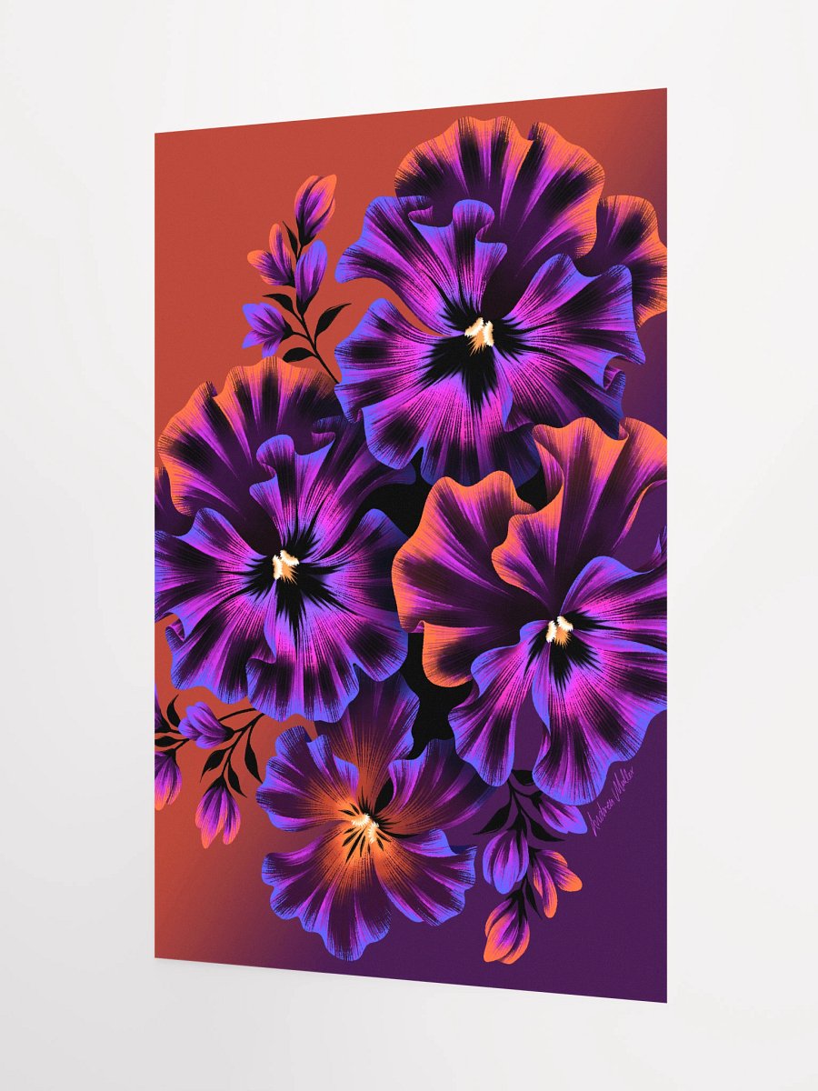 Pansies Art Print - Purple / Burnt Orange product image (9)