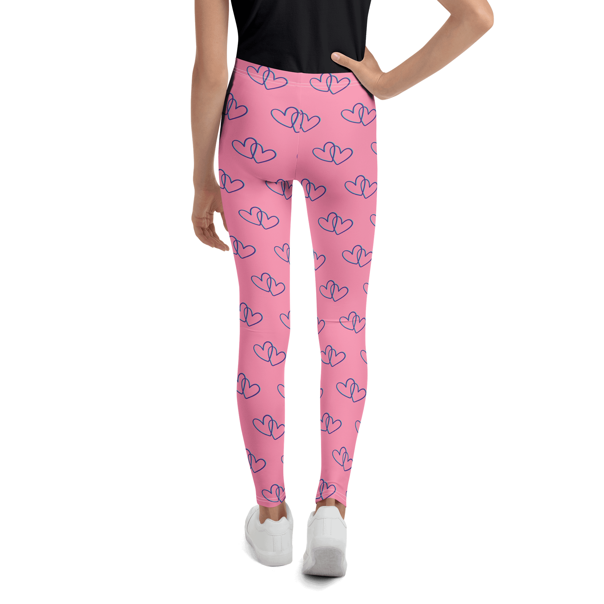 Pink Heart Youth Leggings product image (3)