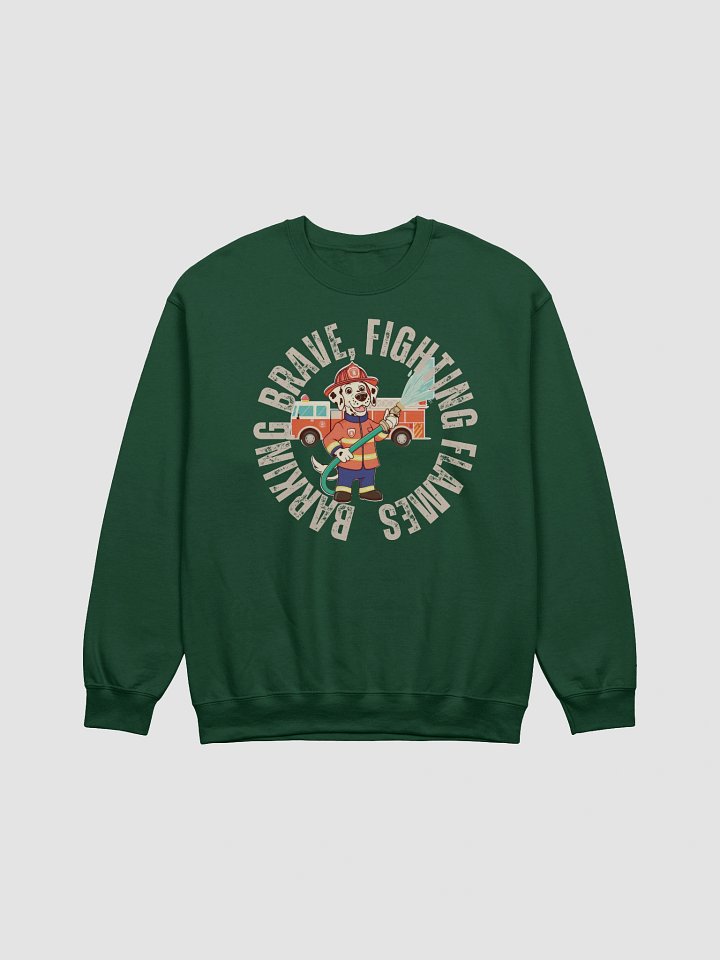 barking brave fighting flames unisex sweatshirt product image (5)