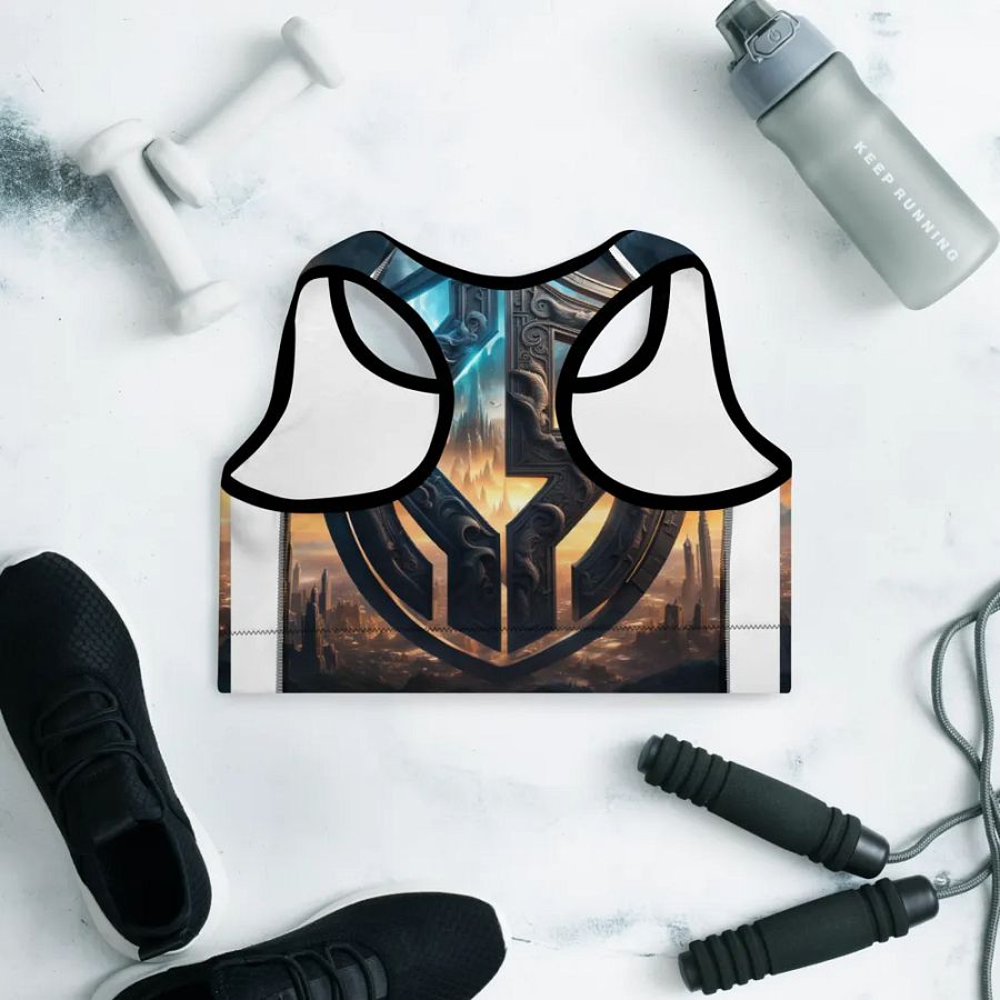 Mystic Cityscape Emblem Padded Sports Bra product image (12)