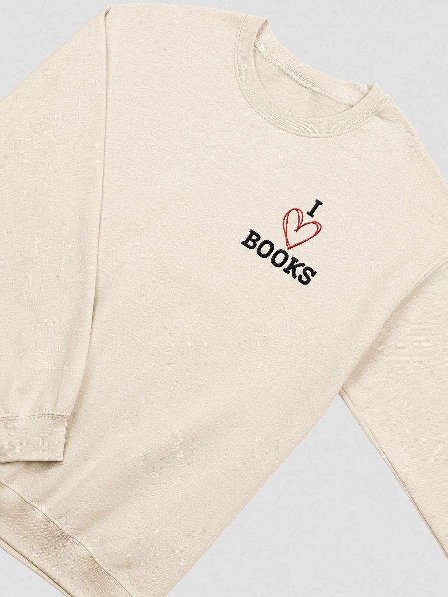 I HEART BOOKS Unisex Embroidered Crewneck Sweatshirt 1 product image (1)