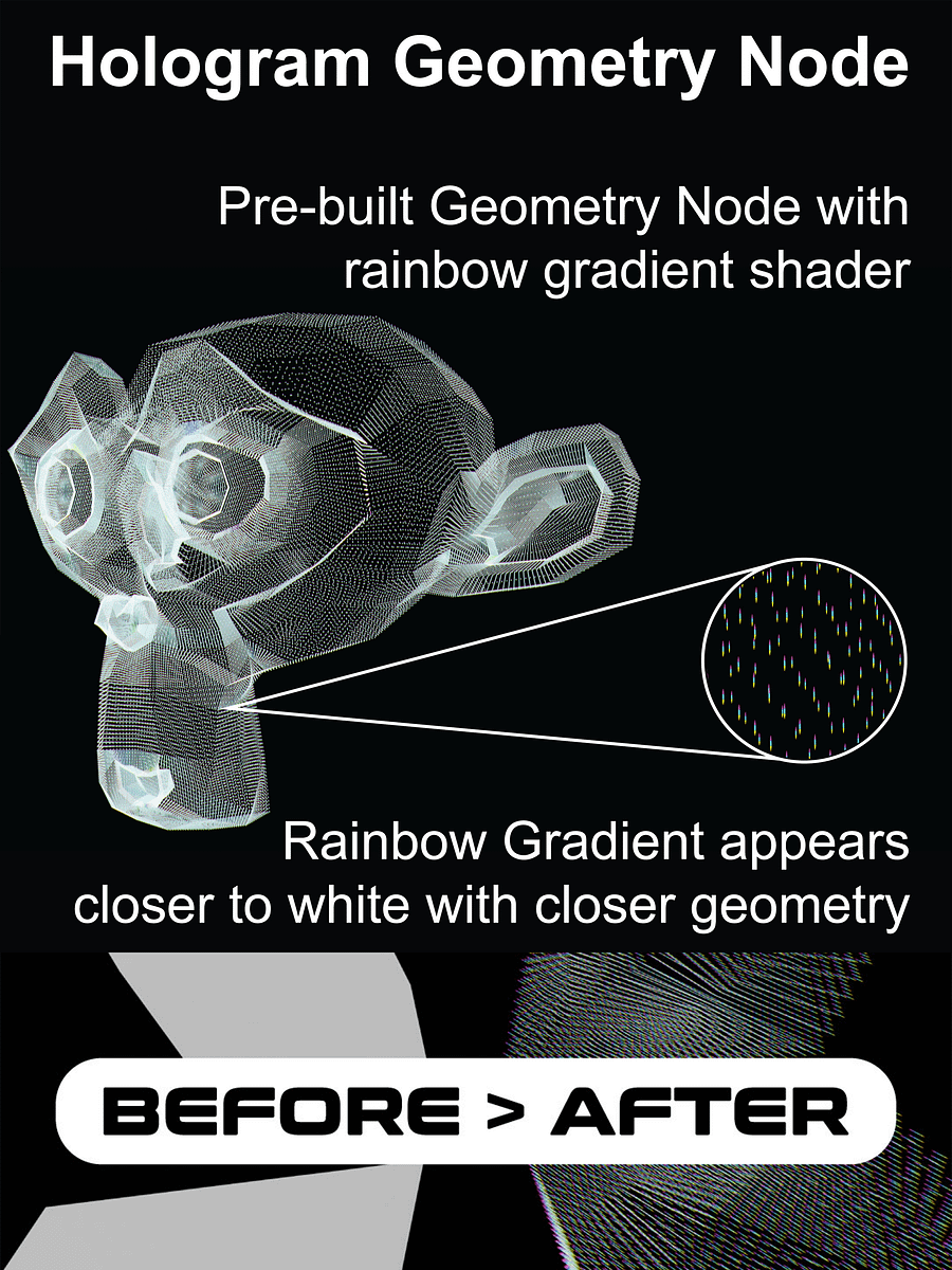 Blender - Hologram Geometry Node product image (1)