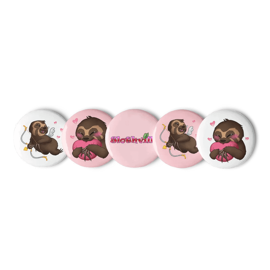 Cupid Sloth Pin Button Set product image (5)
