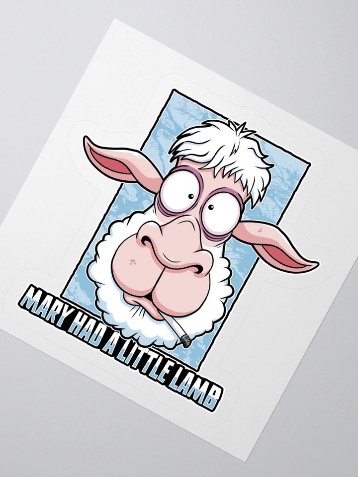 Funny Dark Fairy Tale Lamb Meme Vinyl Sticker product image (6)