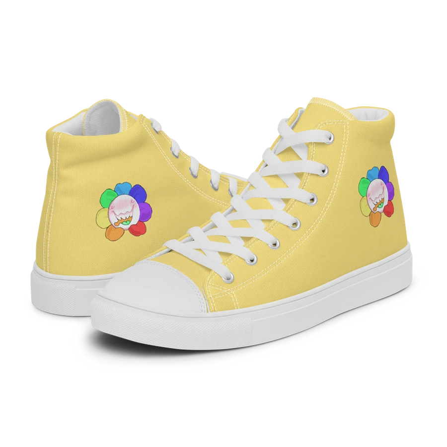 Pastel Yellow and White Flower Sneakers product image (31)