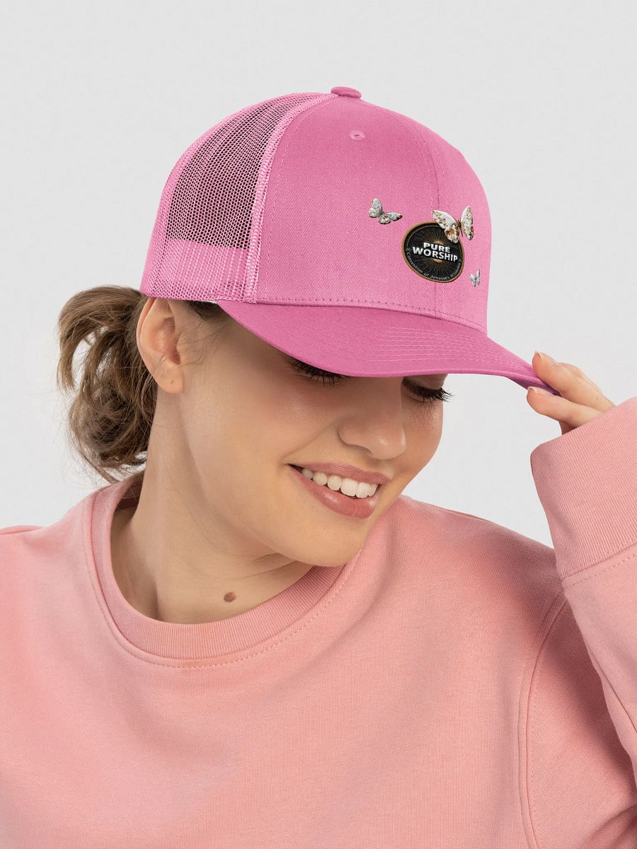 Embroidered Pure Worship Butterfly Trucker Hat – 2025 Jehovah’s Witnesses Regional Convention Keepsake product image (3)