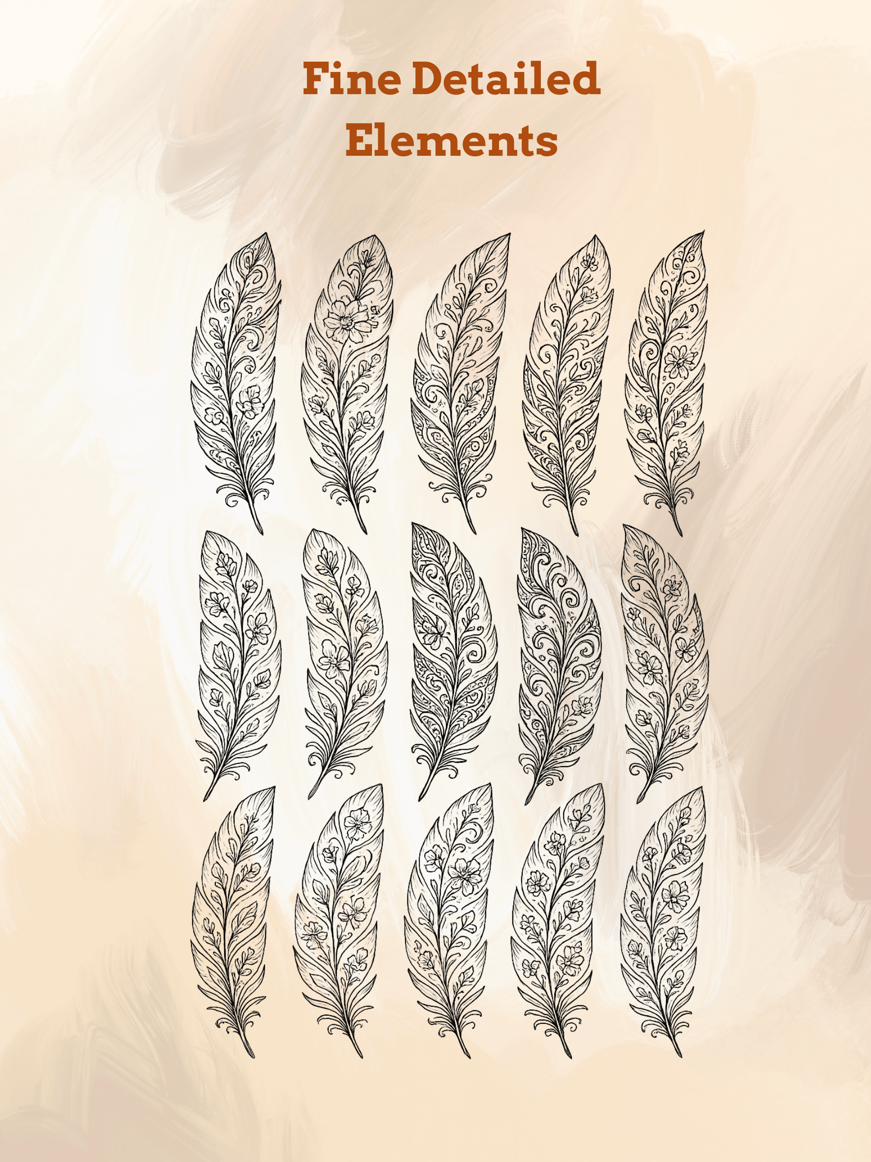 Boho Art Elements Bundle | Bohemian Clipart Set Neutral Abstract Shapes, Lines Motifs, Digital Design Graphics for DIY, Logos & Wall Art product image (4)