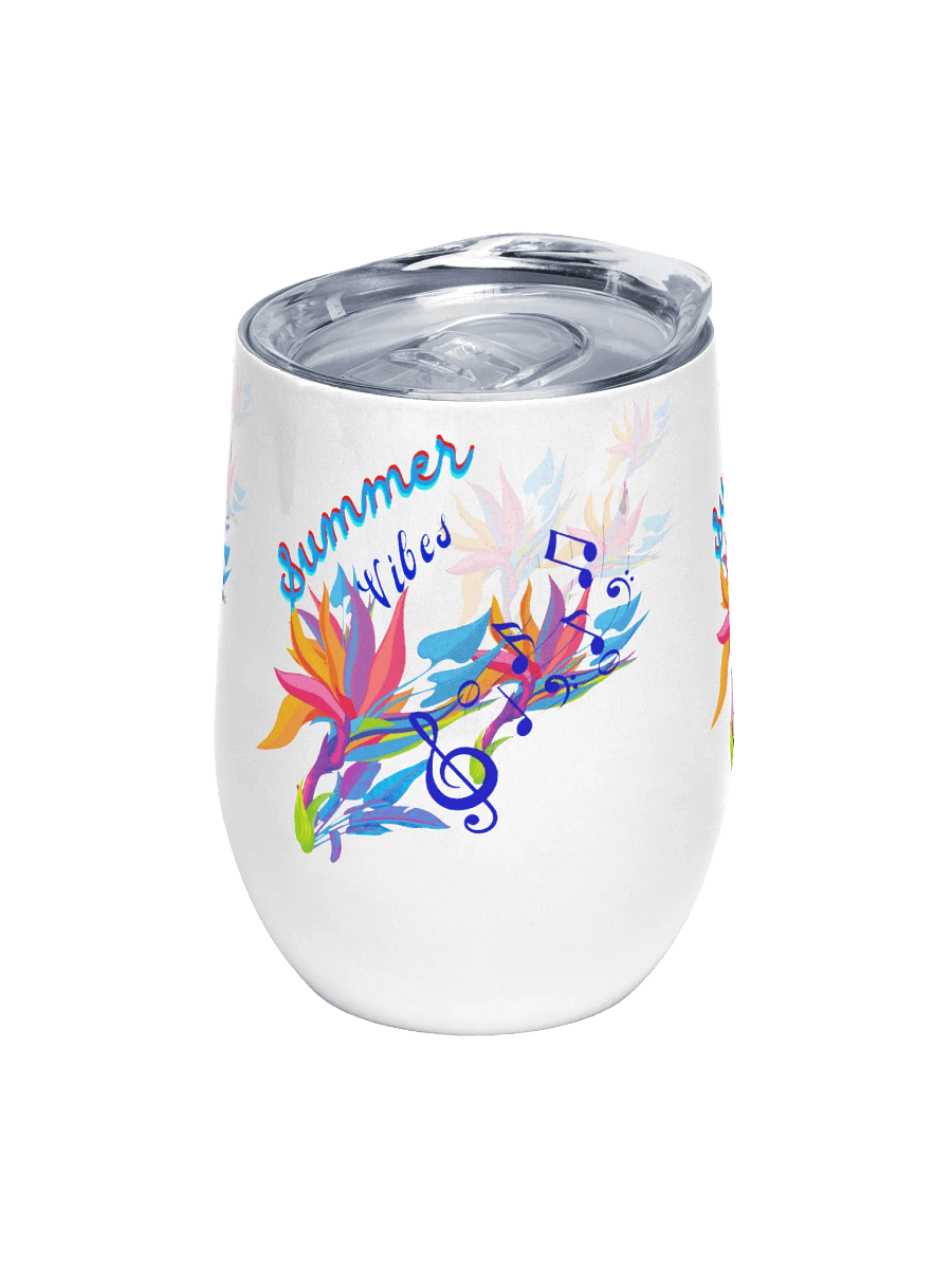 Floral Summer vibes Wine Tumbler gift for moms ladies friends colleagues product image (1)