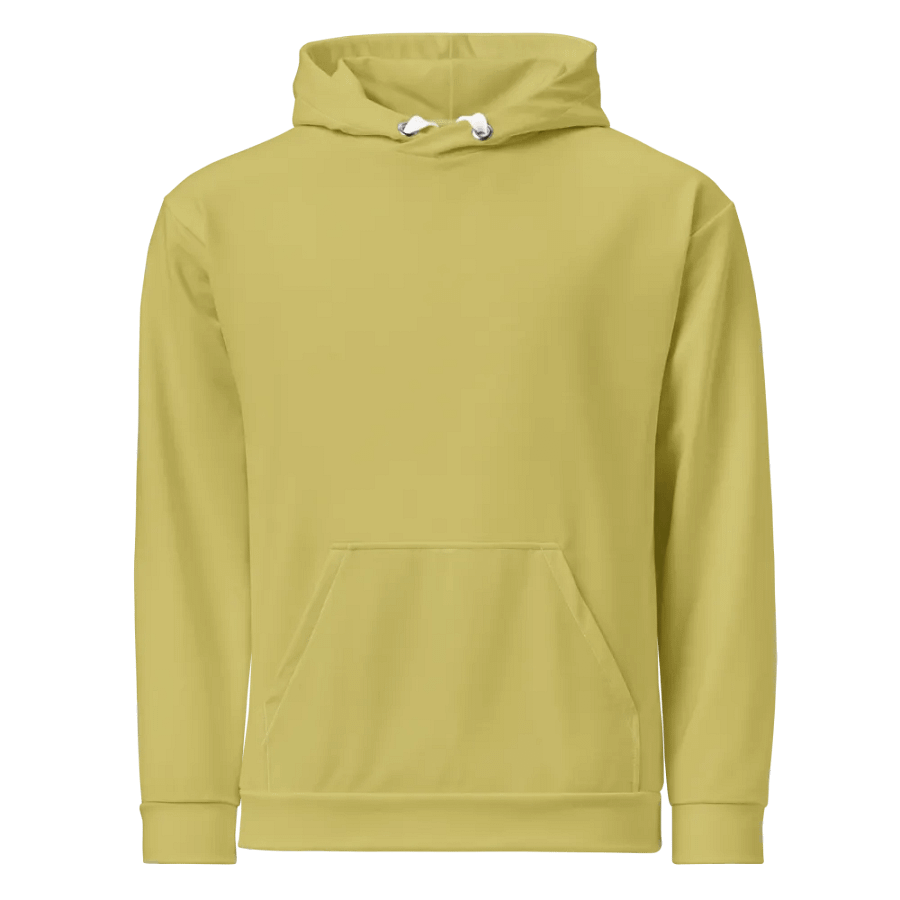 Plain Medium Yellow Light Summer Unisex Recycled Polyester Heavyweight Premium Hoodie by Treasure Pie product image (1)