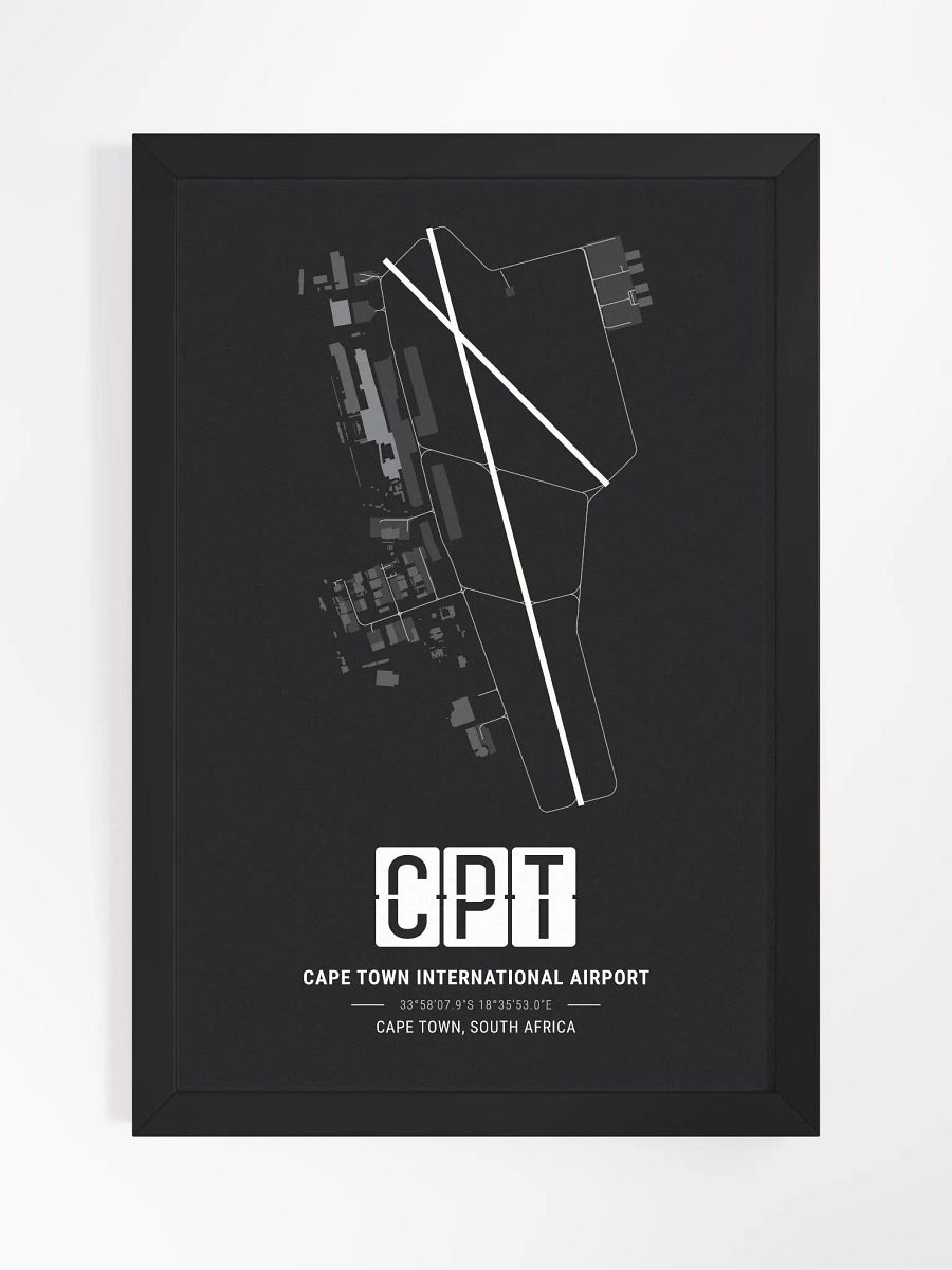 Framed Airport CPT Premium Map On Matt Paper product image (1)
