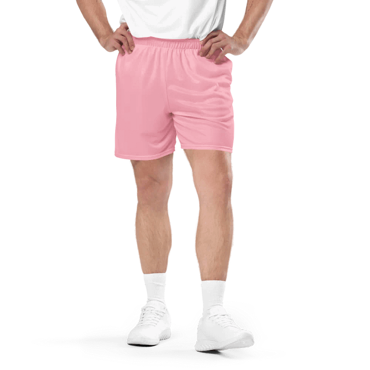 Plain Color Pink Mesh Shorts product image (1)