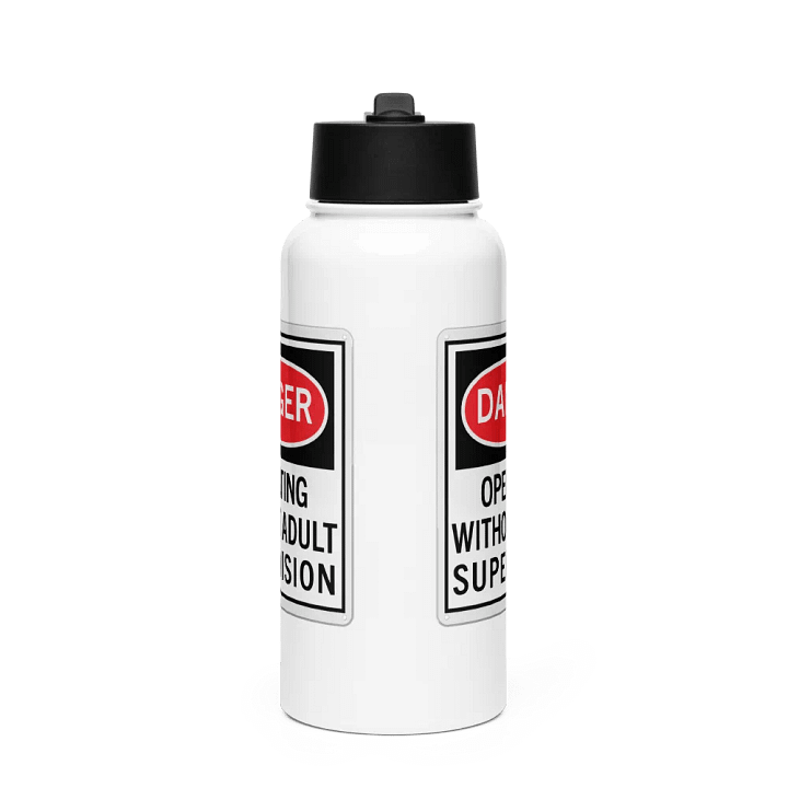 Adult Supervision Stainless Steel Water Bottle product image (1)