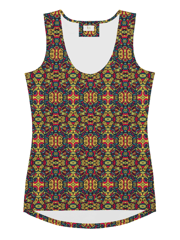 Modern Circus Town – All-Over Print Women’s Tank Top for Yoga and Workout product image (5)