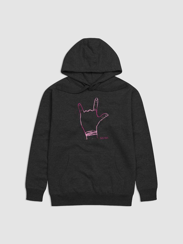 Linocut I Love You Hoodie product image (1)