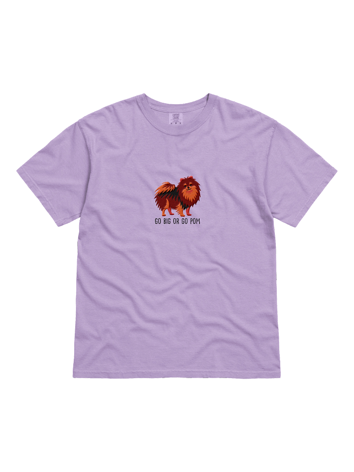 Go Big or Go Pom T-Shirt(Embroidered) of a Pomeranian(Chocolate & Tan) product image (31)