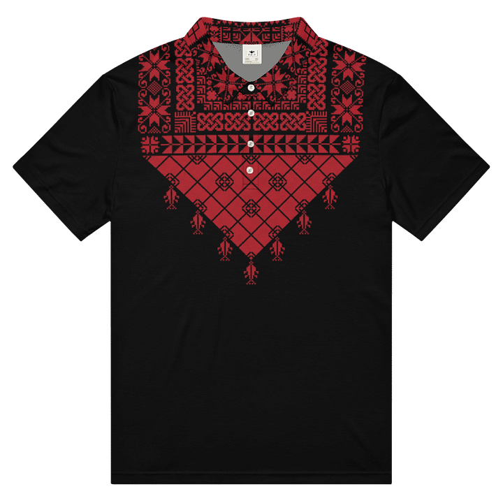 Red Tatreez Men's Slim Fit Polo product image (1)