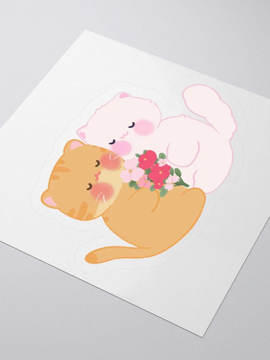You & me and me & you, Orange & White Cat Duo Sticker product image (6)