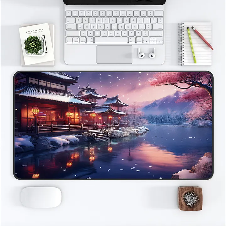 Snowy Nights Medium Desk Mat (12 x 22) product image (1)