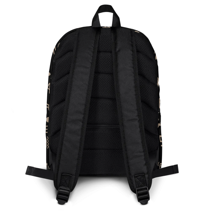 Isis Black Hieroglyphs All-Over Print Backpack product image (2)