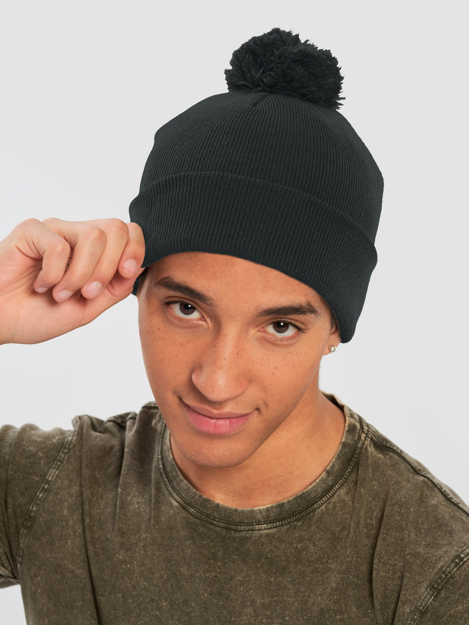 Photo showing Beechfield Pom-Pom Beanie