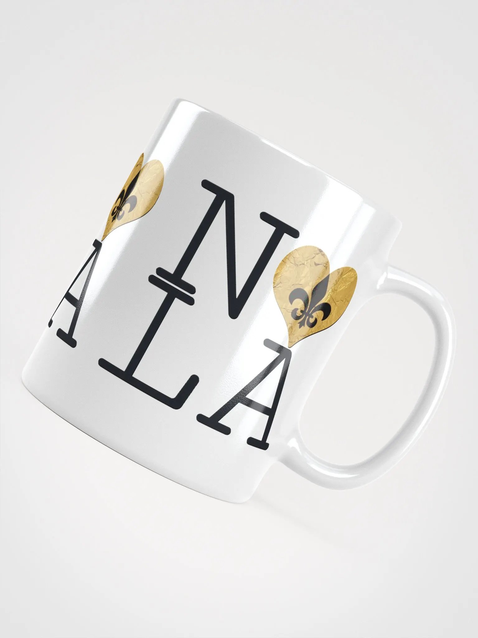 I LOVE NOLA **BIGSHOT MUG** (GOLD WRAP HEART + IMAGE POP) product image (10)