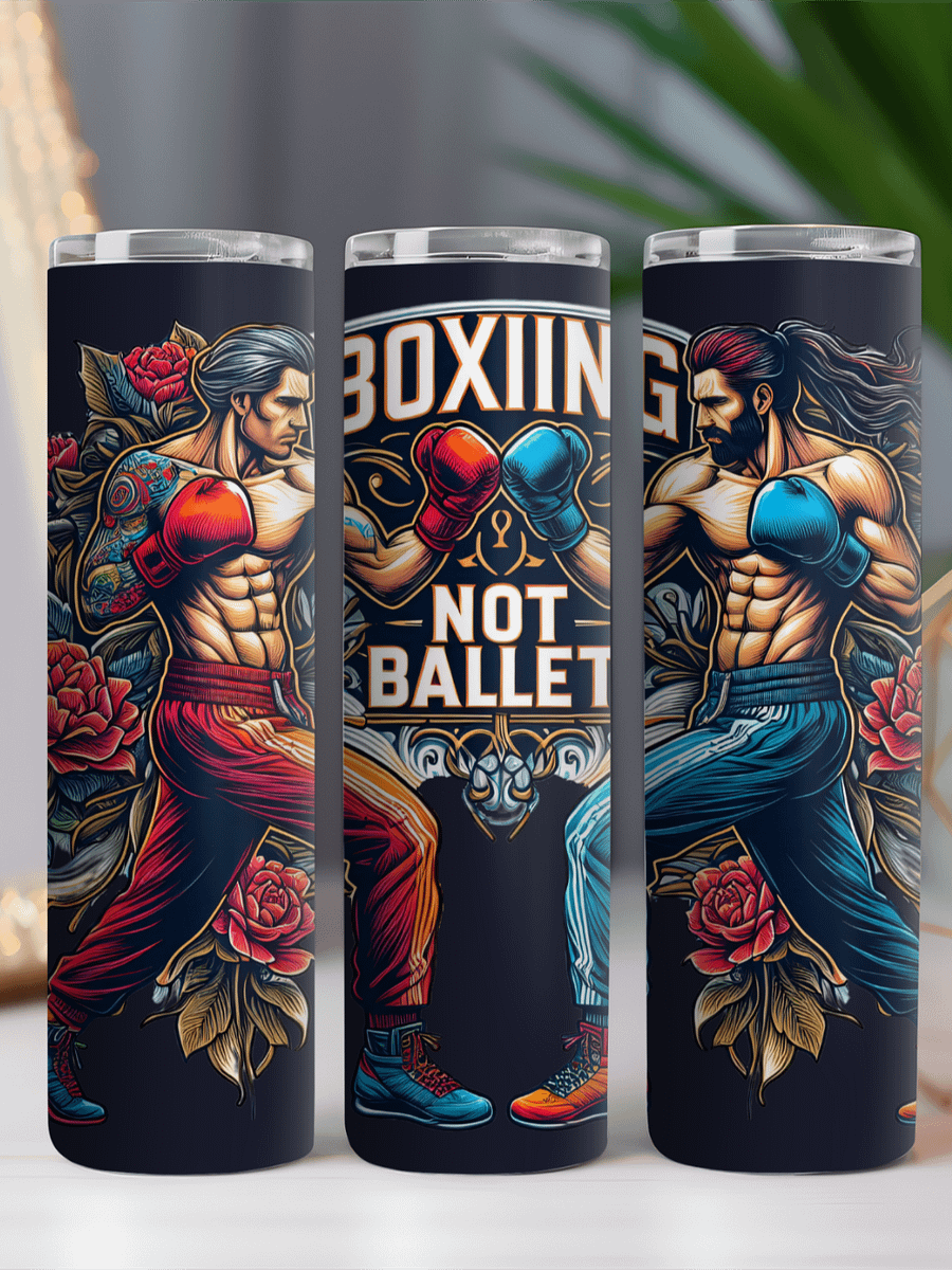 Boxing Not Ballet Rumble & Grace Glossy Stainless Steel Tumbler product image (1)