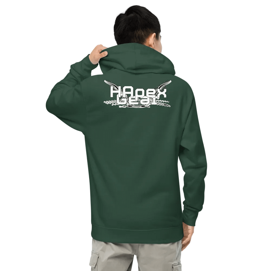 Midweight Hoodie - Embroidered - White HApex Gear Black Logo product image (3)