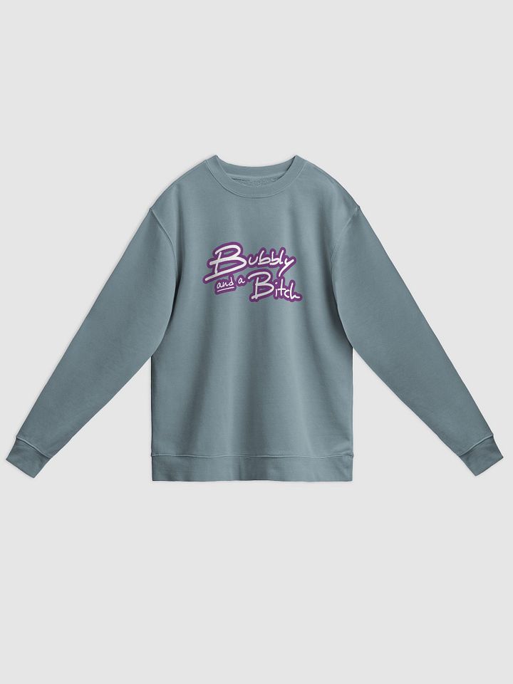 Bubbly and a B*tch (lined design, #763D7D) printed pigment crewneck product image (23)