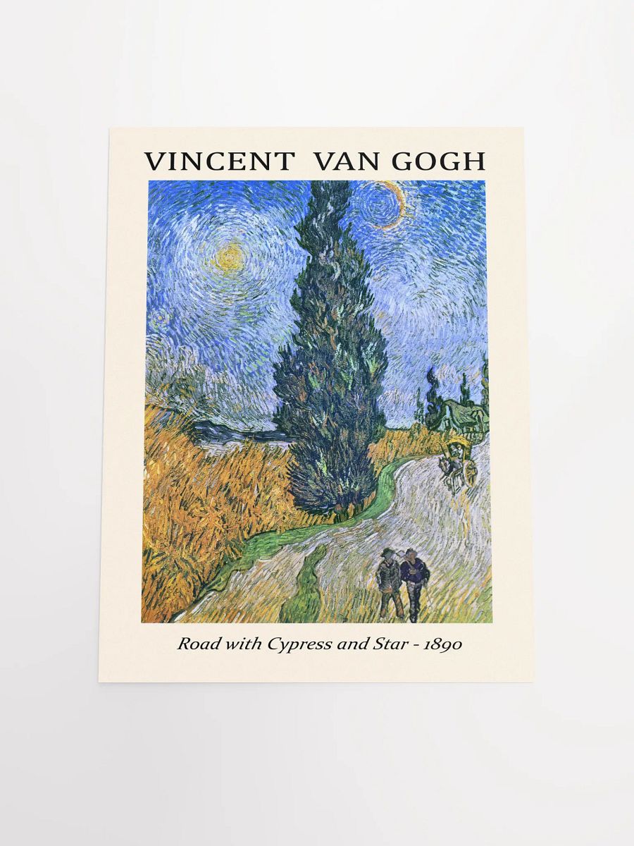 Classic art poster 'Road with Cypress and Star' by Vincent van Gogh product image (13)