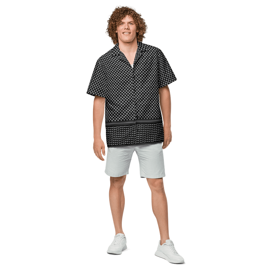 Kufiya Button Down Shirt Black & Grey product image (7)