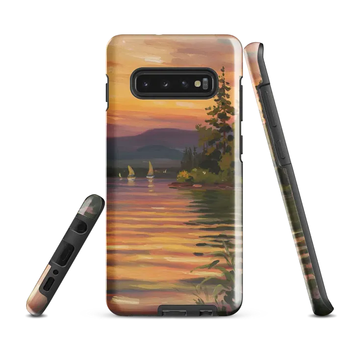 Sunset Lake Sailing, Tough Case for Samsung® product image (1)
