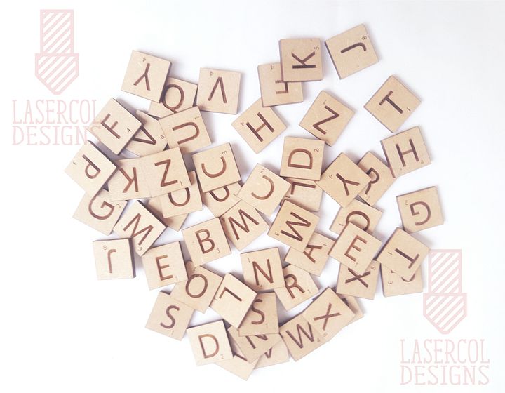 Scrabble tiles Alphabet - Laser Cut Files product image (2)