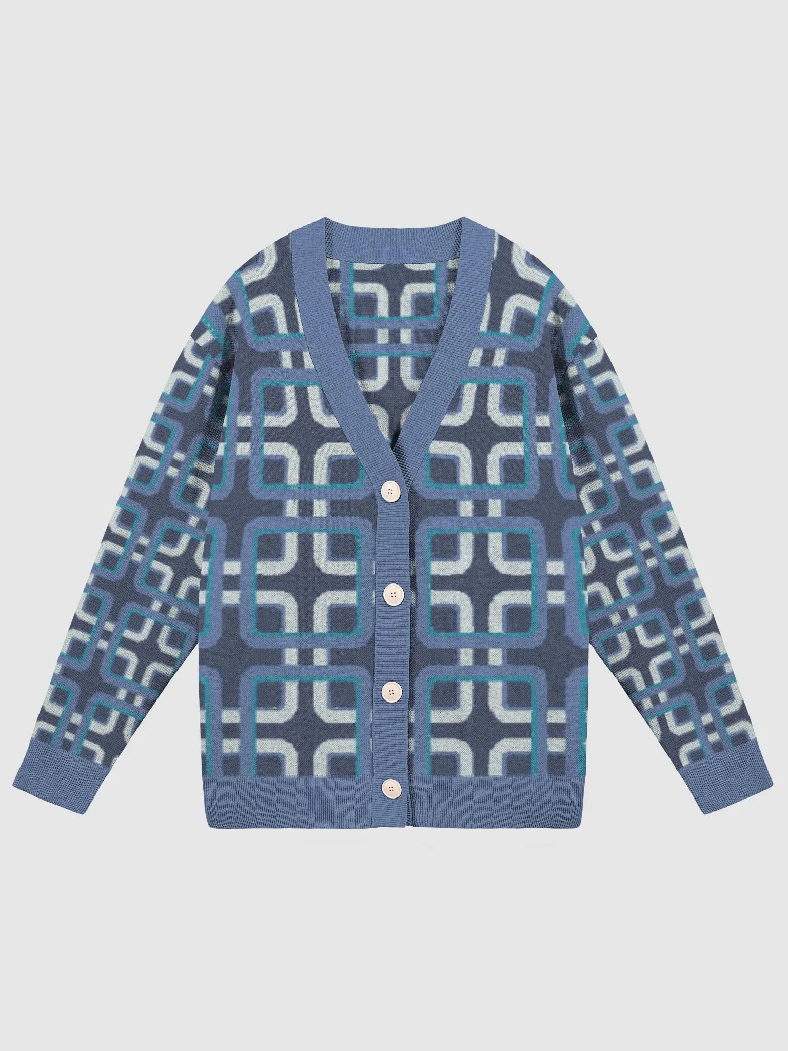 Navy Kubrik Retro Knitted Cardigan product image (1)