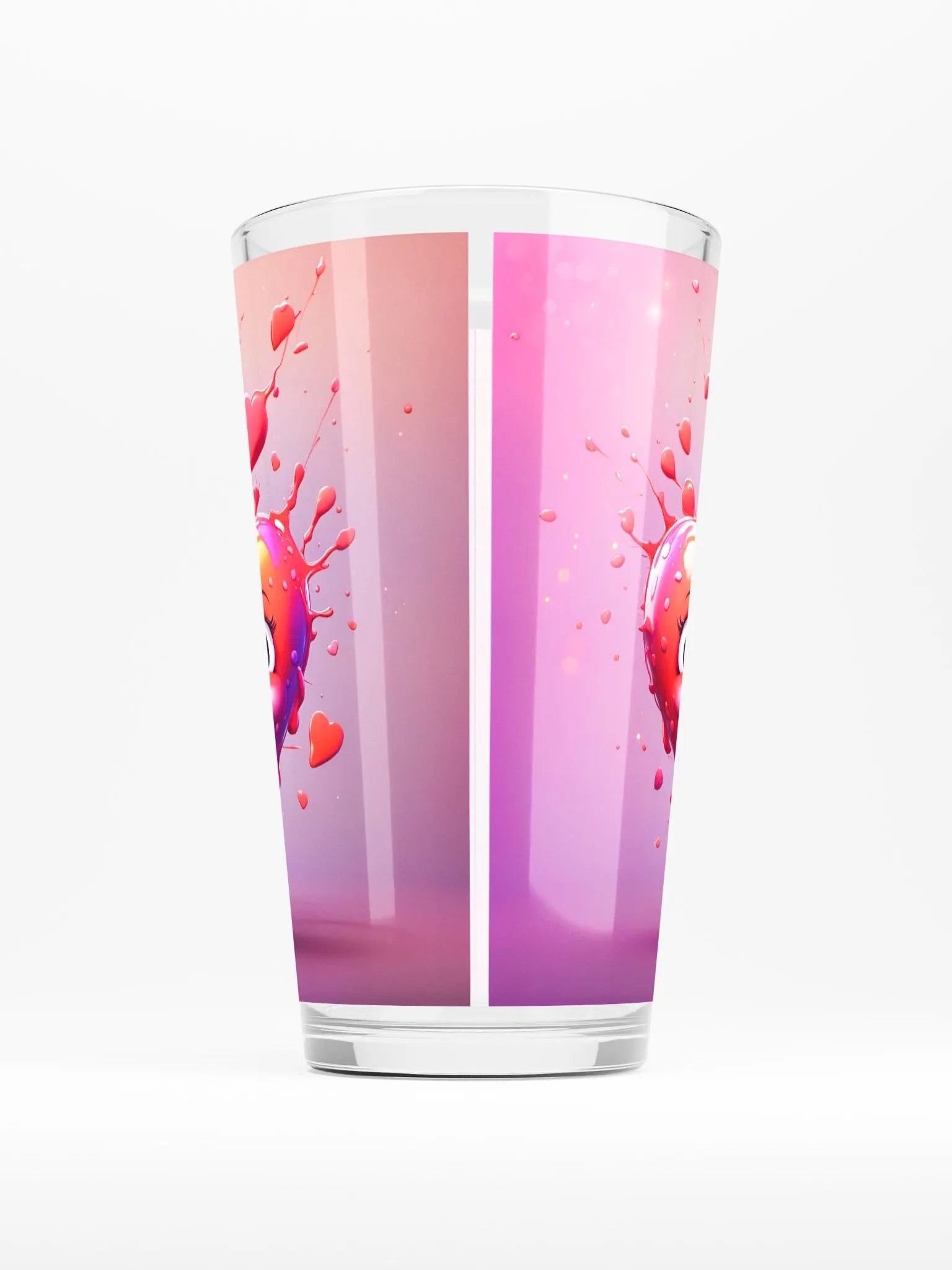 Cute Heart Pint Glass product image (2)