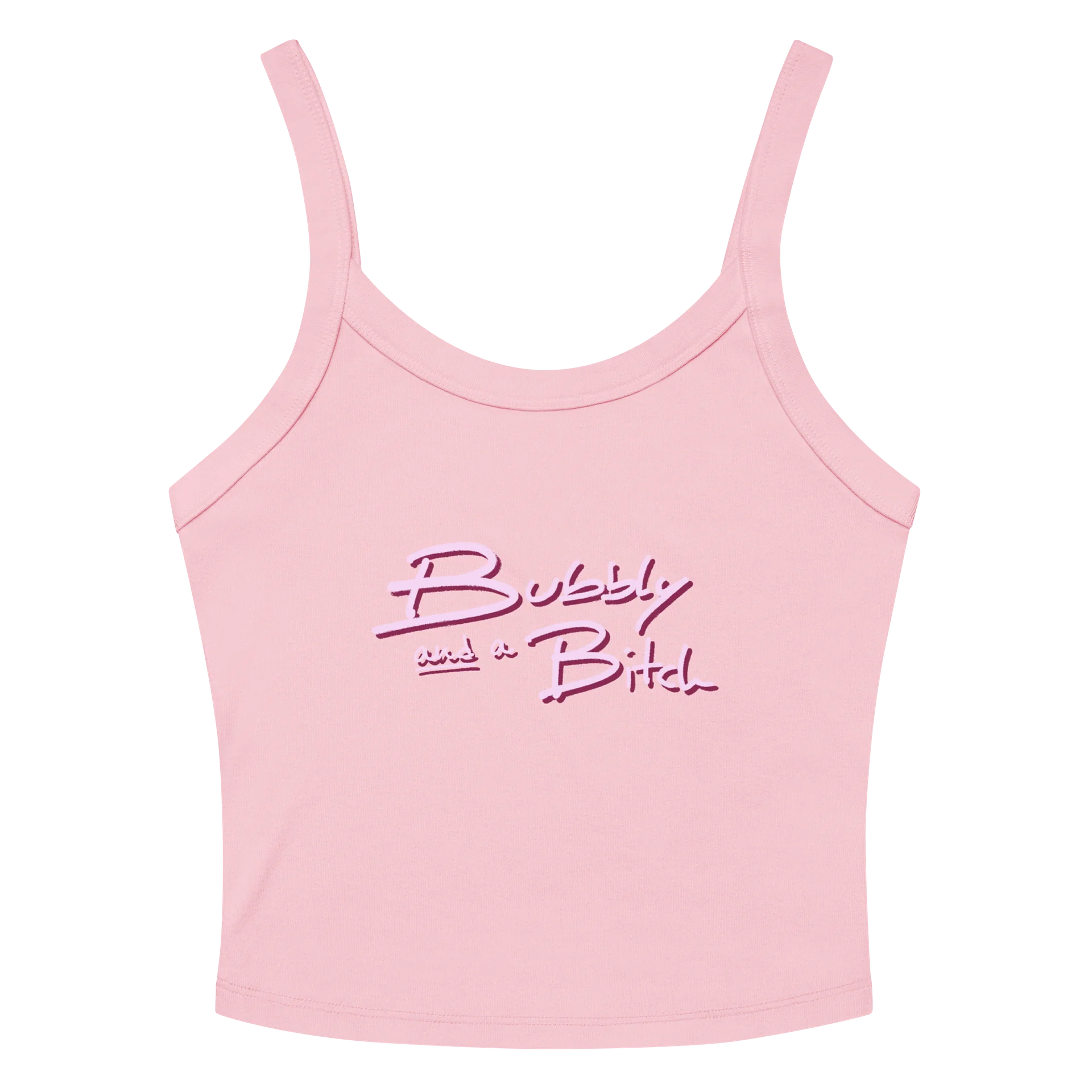 Bubbly and a B (pink shadow design) tank product image (2)
