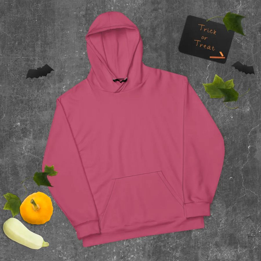 Plain Vibrant Red Soft Summer Unisex Recycled Polyester Heavyweight Premium Hoodie by Treasure Pie product image (10)