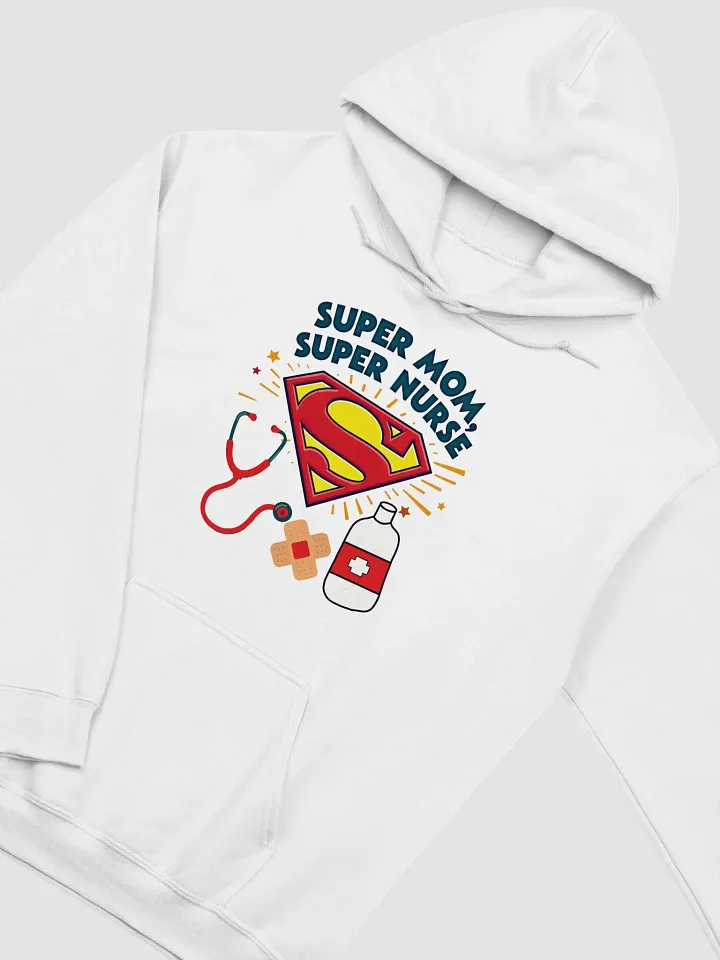 Stethoscope, Super Mom, Super Nurse Emblem Hoodie product image (19)