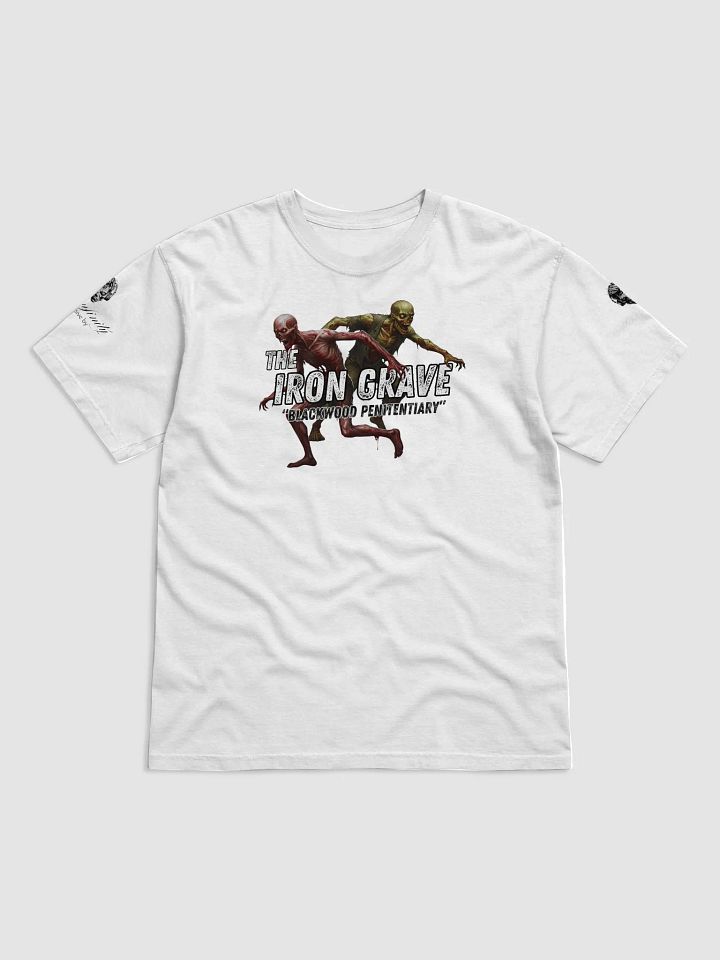 The Iron Grave - Blackwood Penitentiary - The Runners - White Logo T-Shirt product image (1)